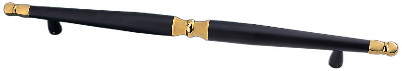 Black and gold pull handle rotating in 3D