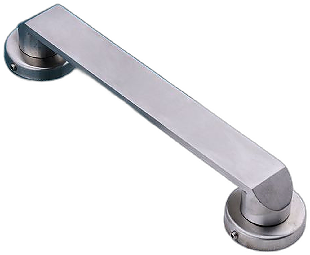 Stainless steel pull handle rotating in 3D